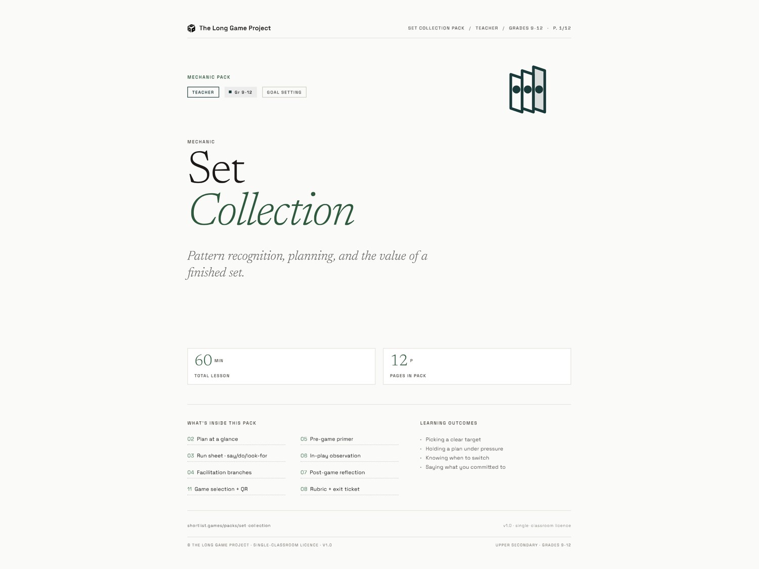 Page one preview - Upper secondary