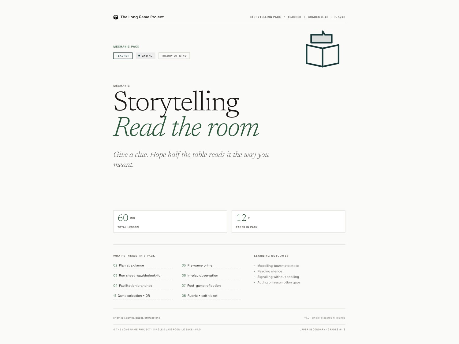 Page one preview - Upper secondary