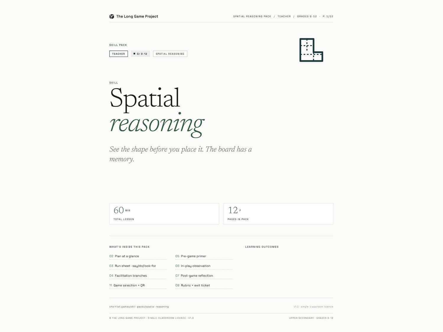 Page one preview - Upper secondary